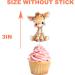 10 PCS Party Giraffe Jungle Animal Cupcake Toppers - Add a Touch of Wild Elegance to Your Treats! - Buy Online on GoSupps.com