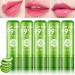 5 Pcs Aloe Vera Lipstick Color Changing Change Lipstick for Women Long Lasting Moisturizing Lip Gloss Lip Care Tinted Lip Balm Magic Lipstick Temperature PH Color Changing Lip Stick