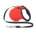 Ddoxx dog leasic - stable reflective nylon strip dog leash bite -proof - roller leash break & lock system - m (red) m |5 m |Up to 20 kg red