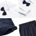 Mintgreen Baby Boy Wedding Outfit Set | Gentleman Suit Bodysuit with Suspender Trousers, Shirt, and Bow Tie | 9-12 Months | White Blue - Buy Online on GoSupps.com