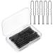 AIEX 50pcs U Shape Hair Pins Set Hair Clips Secure Hold Hair Clips for Women Girls Hair Salon (Black)