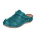 XTZYGLFD heel spur shoes women summer slip-on wedges beach open toes breathable sandals shoes festival women's shoes Green 1 6.5 UK