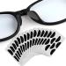 60Pairs Glasses Nose Pads Reusable Stick on Nose Pads for Glasses Adhesive Anti-Slip Foam Eyeglass Nose Pads Comfortably for Sunglasses Glasses (D-Shape) Black 60pairs
