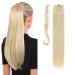 S-noilite Trendy 26"(66cm) Straight Wrap around Ponytail Clip in Hair Extension Strap Pony Tail Long Popluar Style Bleach Blonde Bleach Blonde 26 Inch