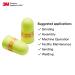 3M E-A-Rsoft SuperFit 391-1254 Ear Plugs, NRR 33, 500 Pairs in Refill Bottle for One Touch Dispenser - Ideal for Drilling, Grinding, Machining, Sawing, Sanding, Welding - Yellow/Red - Buy Online on GoSupps.com