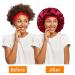 Kenllas Silk Satin Bonnet for Women - 2 PCS Extra Large Caps for Long Frizzy Curly Hair - Black & Red - Buy Online on GoSupps.com