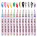 Nail Art Pens 12 Colors Nail Polish Pens Set Waterproof Nail Varnish Pens Quick Dry Nail Art Graffiti Painting Pens DIY Abstract Lines Detail Pen Manicure Polish Tools - (0.7mm Plastic Pen Nib)
