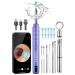 Ear Wax Removal Tool Camera Ear Cleaner with Camera Ear Wax Removal Cleaning Kit with 1296P HD Camera and 6 LED Lights Earwax Removal Kit with 10 Ear Pick for iOS and Android Lavender