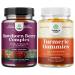 Bundle of Extra Strength Hawthorn Berry Capsules - Heart Health Supplement and Turmeric Curcumin Immune Support Gummies - Immune Booster Turmeric Gummies for Joint Support and Advanced Skin Care