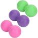 Verdant Touch Peanut Massage Ball - Silicone Yoga Training for Muscle Relaxation | Fitness Equipment in Purple Rose Red & Green - International Shipping Available - Buy Online on GoSupps.com