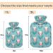 NAANLE 2L Hot Water Bottle with Tulip Flowers Cover - Perfect for Pain Relief Hand & Foot Warmer Neck & Back Therapy | Transparent Heat Bottle - Buy Online on GoSupps.com