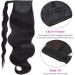 Hair Chignon 12-26 Inches Long Wavy Ponytail Extensions Brazilian Human Hair Wraparound Ponytail Wig Hair Bun for Black Women Messy Bun Hair Piece (Color : Black Wavy Size : 18inch 80g) - Buy Online on GoSupps.com