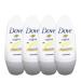 Dove Original Roll-On Antiperspirant Deodorant with 1/4 Moisturizing Cream, Zero Stain, 48 Hour Protection with Nourishing Oil Deodorant for Men and Women 4 Packs of 50ml