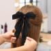 Hair Clips with Long Satin Soft Satin Hair Clip French Butterfly Bow Clip Big Bow Hairpin Silky Hair Bows for Women Black/Beige - Buy Online on GoSupps.com