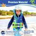 HeySplash Swim Vest for Kids - Child Size Watersports Flotation Device with Survival Whistle - Size M (35-55lbs) Indigo - Buy Online on GoSupps.com