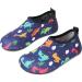 JIASUQI Kids Water Shoes Quick Dry Aqua Socks Navy Dinosaur | Size 8.5/9 UK Child - Buy Online on GoSupps.com