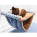 Dnoifne Fleece Winter Warm Rat Hammock Double Layer Hanging Birds Nest Bed with Warm Fleece Bird Cage Stand Perch Hideaway Cave Bed Tent Sleep Bed Cage Accessories for Rat Guinea Pig Chinchilla Blue - Buy Online on GoSupps.com