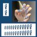 Runrayay Blue Press-On Nails - 24 Full Cover Acrylic Nail Set for Beginners | International Shipping - Buy Online on GoSupps.com