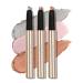 Lidscay stick matte shimmer eyeshadow pen crayon smooth waterproof pigmented creamy eyeshadow pin Eyer uphealler highlighting pin Eye makeup (#b set (01-02-09)))