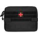 HuntVP Tactical First Aid Bag - Waterproof 1000D Molle Pouch with Red Cross Patch for Camping & Outdoor - Type 3 Black - Buy Online on GoSupps.com