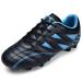 Littleplum Football Boots Kids Football Shoes Outdoor Athletic Soccer Shoes 36 EU A Black Blue