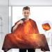 Waterproof Barber Cape - Fire Pattern & Cheetah Haircut Bib for Men & Women | Durable Unisex Hair Cutting Cape - Buy Online on GoSupps.com