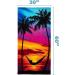 Dawhud Direct Palm Tree Sunset Beach Towel - 30 x 60 Super Soft Plush Cotton Towel for Women, Girls, Men, Kids, and Dogs - Multicolor Print - Buy Online on GoSupps.com