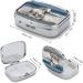 White Horse Running on the Sea Print Pill Box | 2 Compartment Decorative Metal Organizer for Travel | Portable Medicine Case for Pocket or Purse - Buy Online on GoSupps.com
