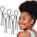 5Pcs Adjustable Hair Tie Puff Cuff Curly Hair Accessories for Black Women Natural Hair Afro Loc Puff Hair Tie 5 pcs Hair Tie Black