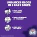 Cillit Bang Hair Drain Unblocker Gel Dissolves Hair-Based Blockages For Showers and Baths 1 Litre (2 Uses) Drain Unblocker for Hair - Buy Online on GoSupps.com