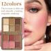Blush and Concealer Palette Natural Blush 12Color Blusher Makeup and Contour Palette Cheek Tint for Women Girls - Buy Online on GoSupps.com