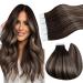 Ugeat tape extensions chocolate brown tape extensions real hair balayage hair extension remy tape extensions 20 pieces 45 cm 50 grams #4/18/4 45 cm #4/18/4