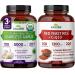Zazzee Herbal Cardio Support Bundle | Red Yeast Rice with CoQ10 Plus USDA Organic Garlic 20:1 Extract Capsules | Non-GMO Vegan & ISO Lab Tested