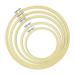 Cldamecy 5 Pieces Embroidery Hoops 5 inch to 10 inch Round Bamboo Adjustable Frame Circle Cross Stitch Hoop for Embroidery Decoration and Art Craft Sewing 5 different sizes