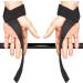 Lifting Straps (1 Pair) - Padded Wrist Support Wraps for Powerlifting, Bodybuilding, Gym Workout - Strong Deadlifts & Strength Training - Black - Buy Online on GoSupps.com