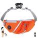 Hands Free Dog Leash with Waist Belt for Jogging Running Walking Waist Bag Pack Women Men Phone Keys Money Holder (Orange)
