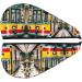 Lisbon Tram Coral Velvet Dry Hair Cap | Unisex Wet Towel Wrap for Bathroom Pool Beach - Ideal Accessory - Buy Online on GoSupps.com