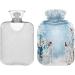 Funny Christmas Snowman Hot Water Bottle - 2L Fleece Cover for Warm & Cold Compress - Winter Forest Gift - Buy Online on GoSupps.com