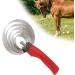 Stainless Steel Horse Curry Comb - Cattle Itching Brush for Horses Sheep & Cows | 5 Rings Horse Care Tool - Buy Online on GoSupps.com