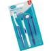 SRV HUB 4-Part Dental Care Set | Oral Cleaning Tools for Kids & Travel | Toothpick Toothed Cleaner Tongue Cleaner & Toothbrush - Buy Online on GoSupps.com