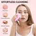 Face Cleansing Brush Mini Silicone Face Scrubber Ipx7 Waterproof Rechargeable for Deep Cleansing Exfoliating and Vibrating Massaging (Pink) - Buy Online on GoSupps.com