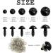 240PCS Black Safety Eyes for Amigurumi & Crafts - Sizes 6mm to 14mm - Doll Eyes with Washers for Crochet, Toys, Stuffed Animals - Buy Online on GoSupps.com