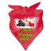 Dog triangular scarf personalized with your desired motif (color: red) (size 1 (55 cm)) 55 x 18 red