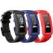 eseekgo Compatible with Fitbit Ace 2 Bands for Kids 6+, 3-Pack Colorful Silicone Rubber Adjustable Replacement Sport Swim-Friendly Bands for Girls Boys, Black+Navy+Red A. Black+Navy+Red