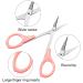 2 Pack Curved Craft Scissors for Eyebrow & Eyelash Extensions - Stainless Steel Beauty Trimming Scissors (Pink, 4 Inch) - Buy Online on GoSupps.com