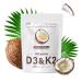 300 Pcs 2 in 1 Vitamin D3 10000 iu Plus K2 (MK-7) 200 mcg Virgin Coconut Oil Softgels with Vitamins D & K Supports Calcium Absorption, Bone, Immune, & Heart Health Easy to Swallow 10000 IU Coconut Oil 300 Softgels