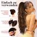 Brikabia 66cm Clip-In Ponytail Extension - Beach Wavy Natural Braid Hair for Women | Black & Brown - Buy Online on GoSupps.com