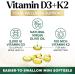 D3 K2 Vitamin 5000 IU - High Potency Vitamin D3 Supplement - Advanced 2-in-1 Complex with Vitamin D & Vitamin K2 (MK7) - Easy to Swallow Softgel Bone & Immune Support - Bottled in USA - 120 Softgels 120 Count (Pack of 1) - Buy Online on GoSupps.com