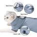 Cat Recovery Suit for Abdominal Wounds | Medium Blue+Grey - Buy Online on GoSupps.com