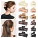 12 Pcs Hair Clips Neutral Hair Clips for Women Including 6 Pcs 4.13 Inch Large Claw Clips and 6 Pcs 2 Inch Medium Hair Claw Clips Non-slip Matte Hair Claws Hair Styling Accessories for Thick/Thin Hair